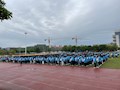 财经与物流管理学院在“一站式”学生社区举行“同升一面旗，共爱一个国，铸牢中华民族共同体意识”主题升旗仪式