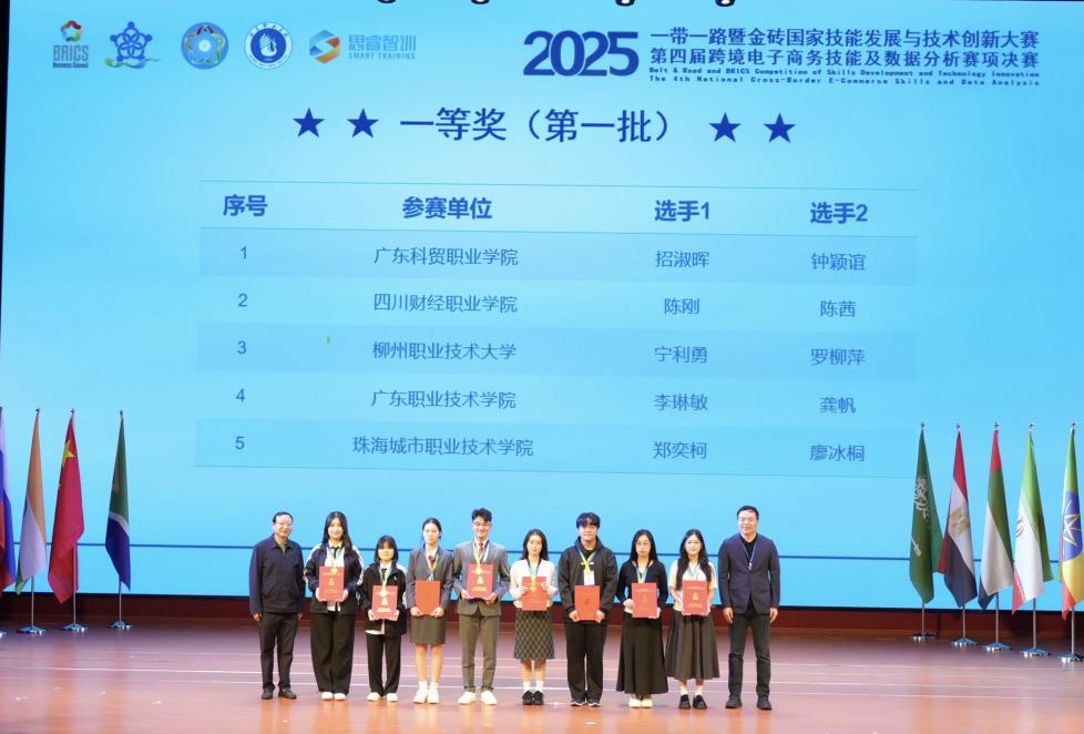 颁奖现场：我校选手宁利勇、罗柳萍获得一等奖