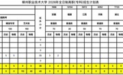 柳州职业技术大学2026年全日制高职（专科）招生计划