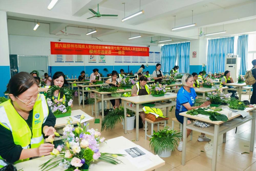 插花赛项现场