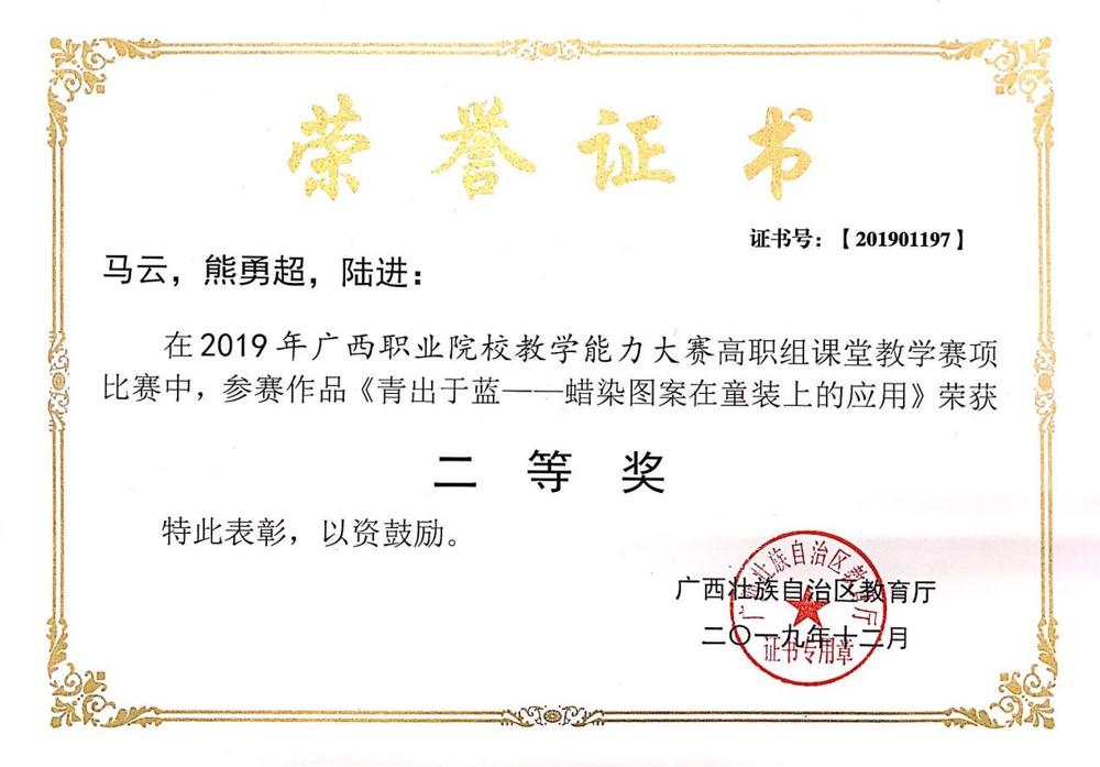 课堂教学比赛二等奖
